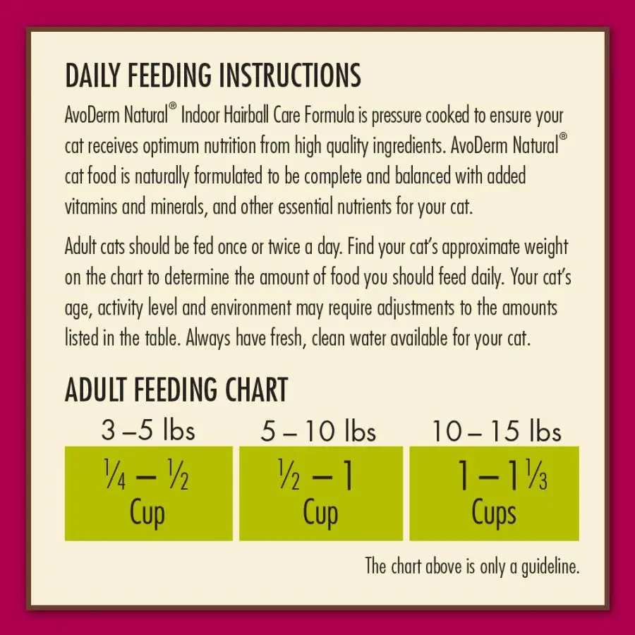 AvoDerm Natural Indoor Formula Adult Dry Cat Food