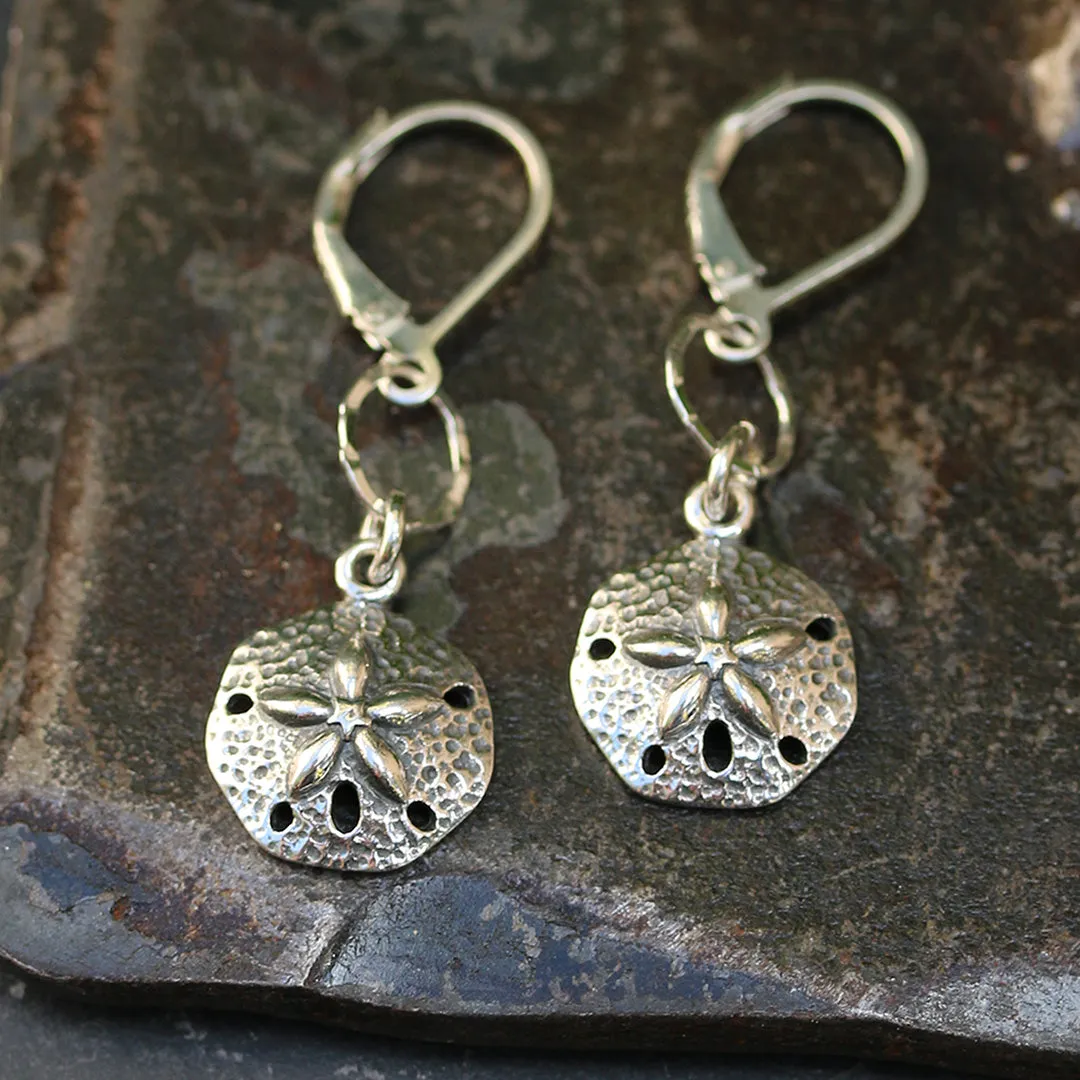 Cape Cod - Silver Sand Dollar Earrings