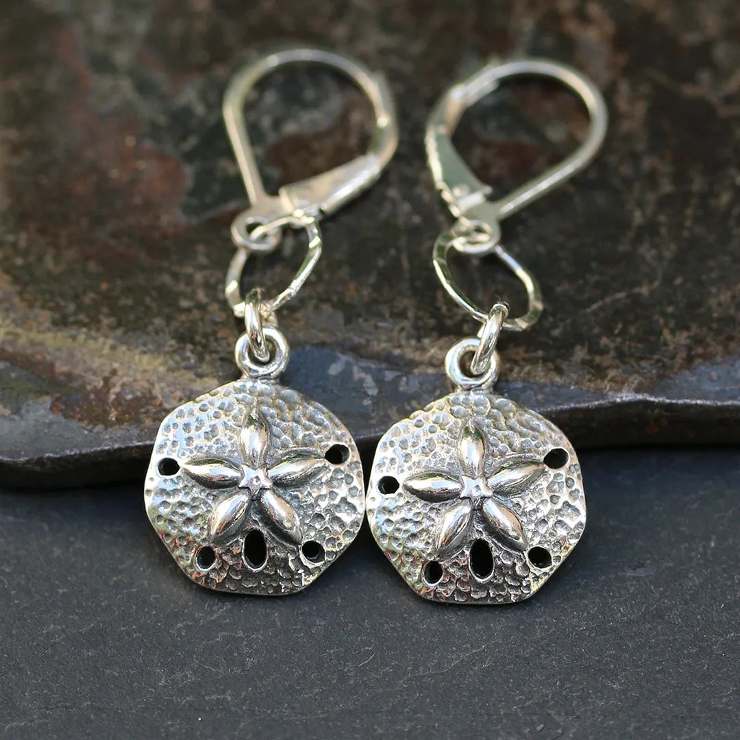 Cape Cod - Silver Sand Dollar Earrings