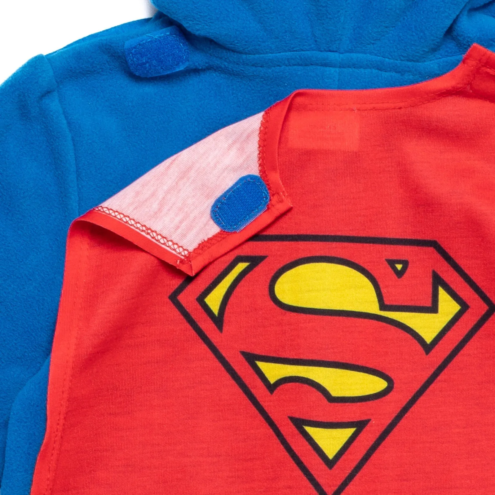 DC Comics Justice League Superman Zip Up Cosplay Fleece Coverall and Cape