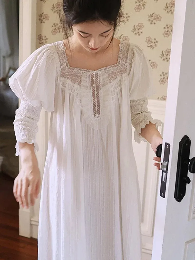Luxurious French Cotton Heirloom Nightgown