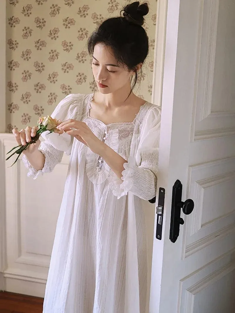 Luxurious French Cotton Heirloom Nightgown