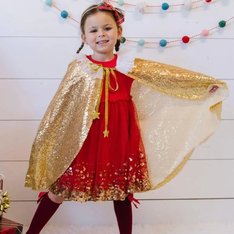 Gold Sequin Kids Cape