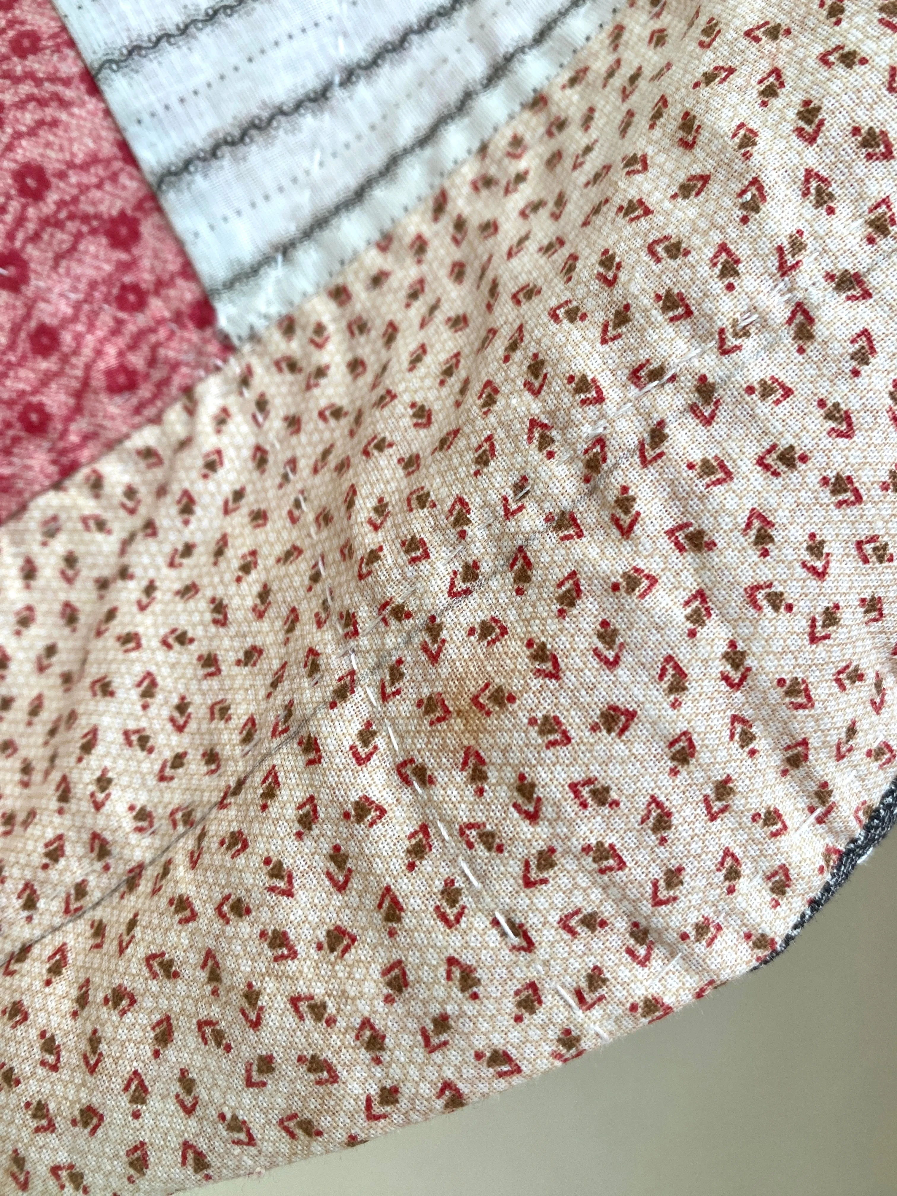 Heirloom Quilt Shawl Collar Coat (Peach Multi)