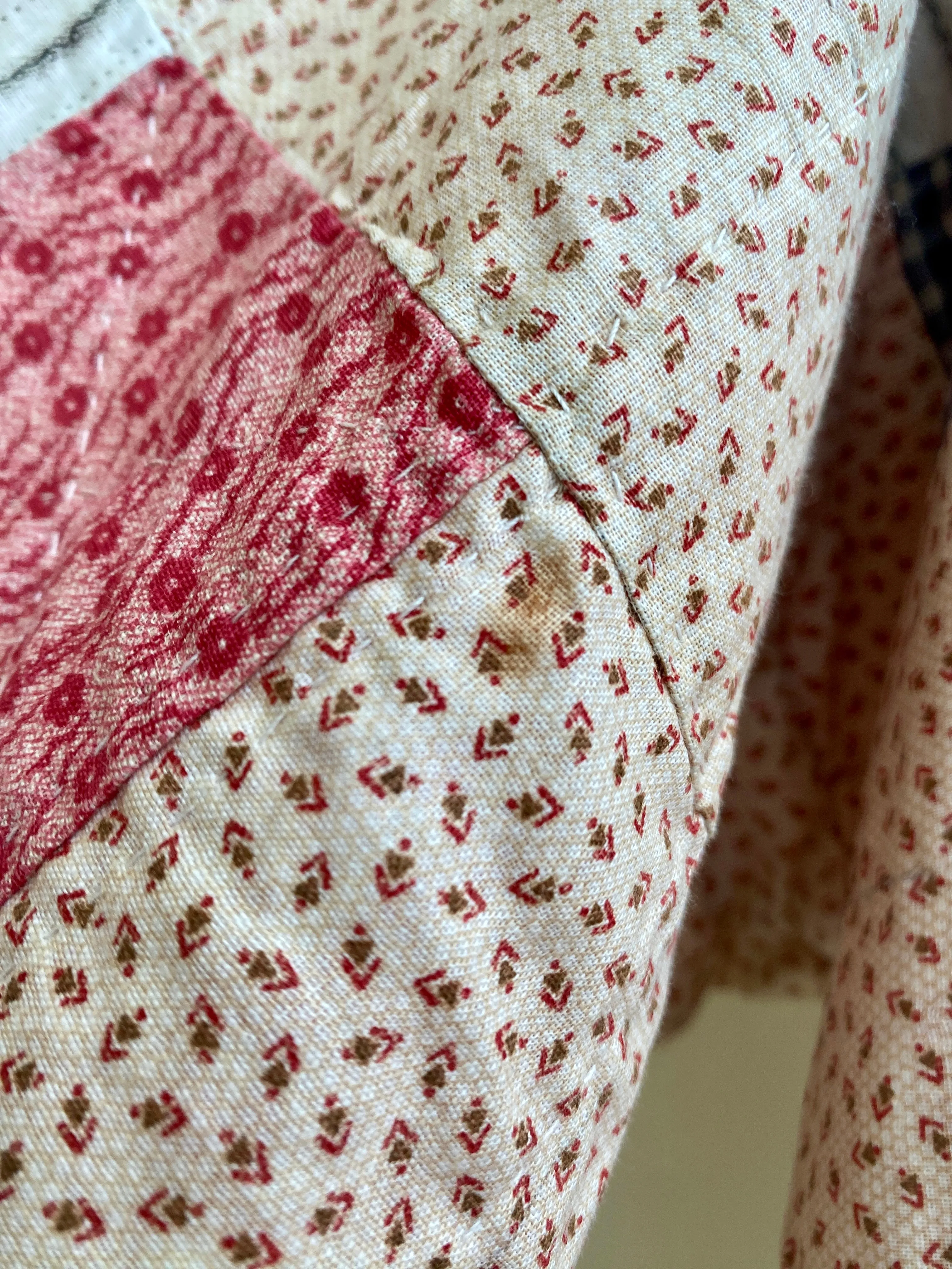 Heirloom Quilt Shawl Collar Coat (Peach Multi)