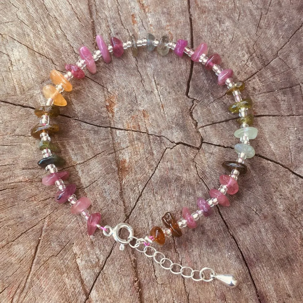 Jewelry inspired by the Sea: Mermaid Soul - Wrap Bracelet Combo with Labradorite, Pearl and Tourmaline