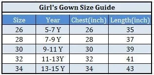 Kids Ethnic Girls Designer Gown Frock Dress