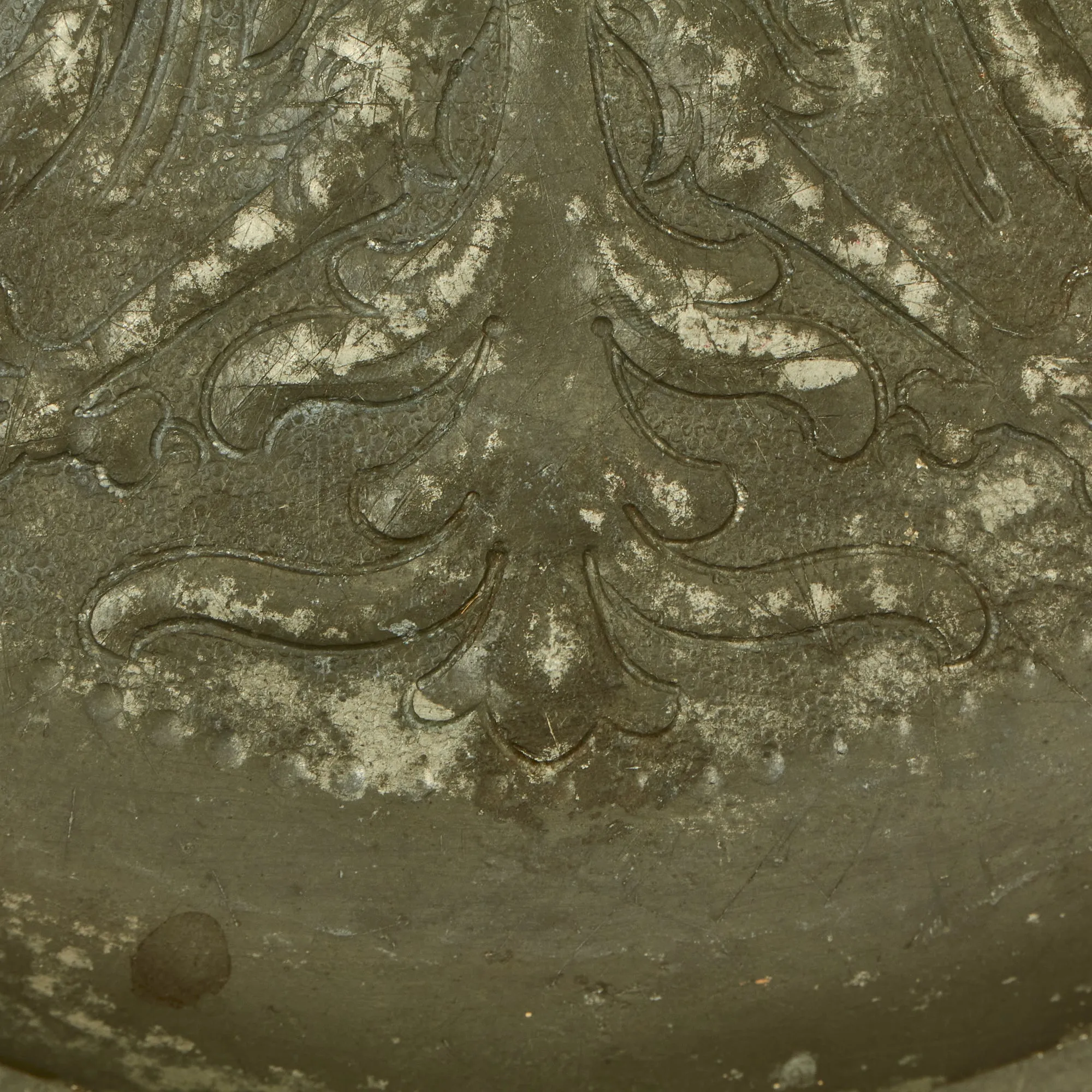 Original 18th Century Holy Roman Empire Double Headed Eagle Coat of Arms Pewter Charger Plate