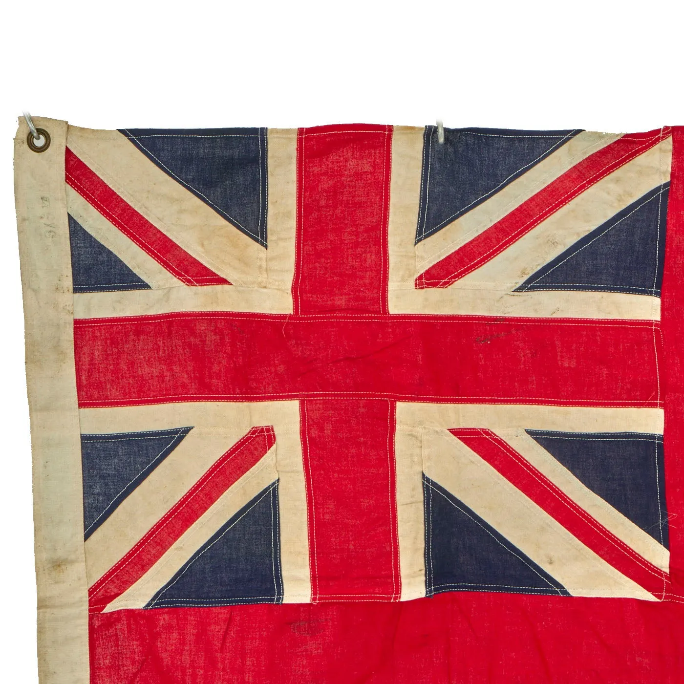 Original Canadian WWII Era Red Naval & Civil Ensign Flag - 62” x 32”