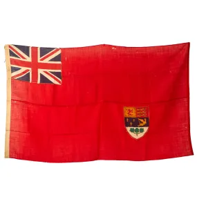 Original Canadian WWII Multi-Piece Red Ensign Flag - 37 ½" x 60”