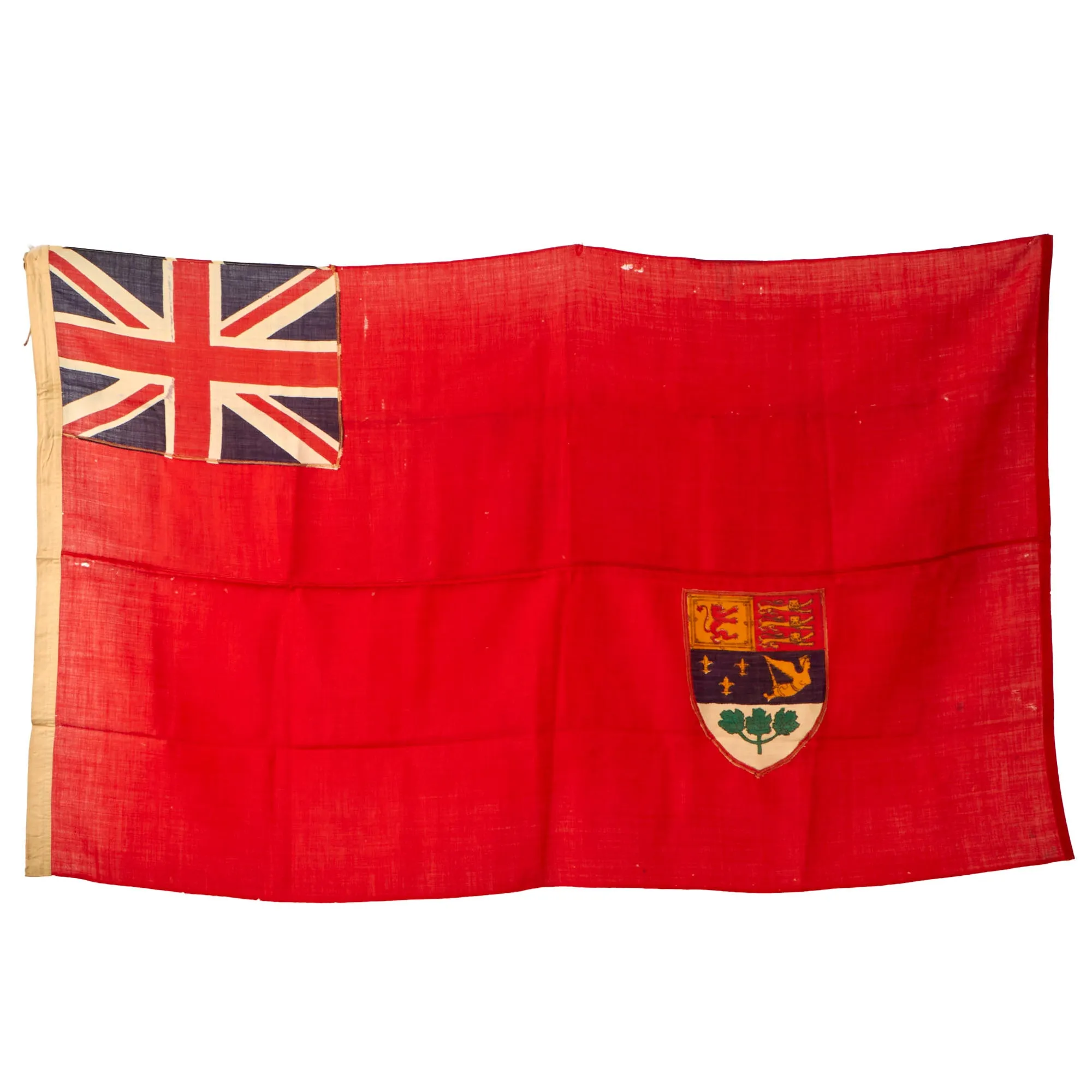 Original Canadian WWII Multi-Piece Red Ensign Flag - 37 ½" x 60”