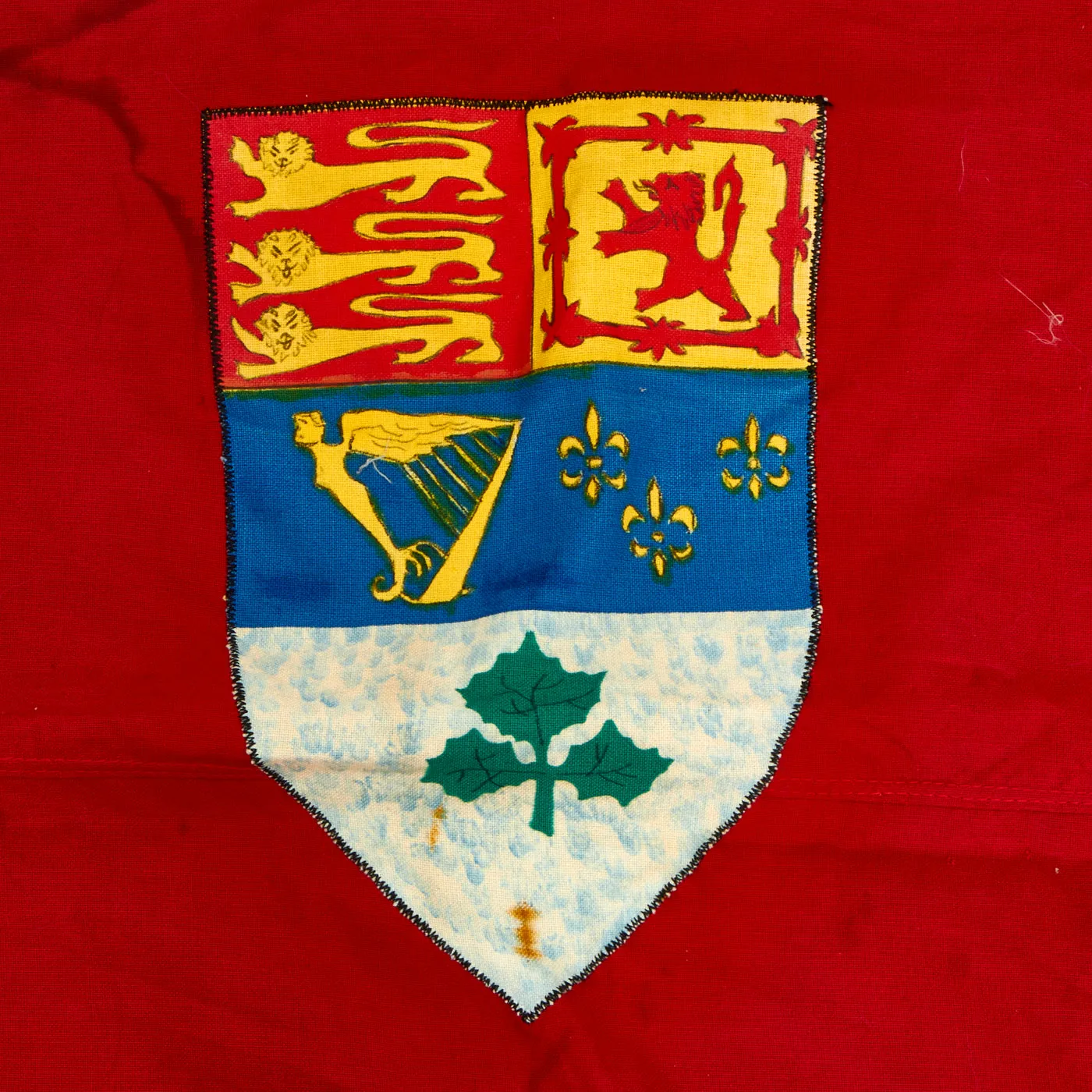 Original Canadian WWII Red Naval & Civil Ensign Flag - 46” x 67”
