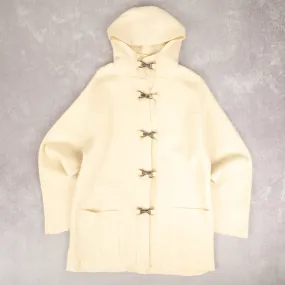 WOMEN'S VINTAGE 1980S MICHEL BEAUDOUIN HOODED DUFFLE COAT - LARGE
