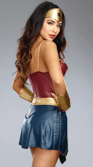 Wonder Woman League Costume Women Bodysuit for Comic-Con-25 days shipping