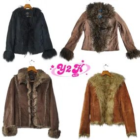 Y2K IT Girl Short Afghan Coats